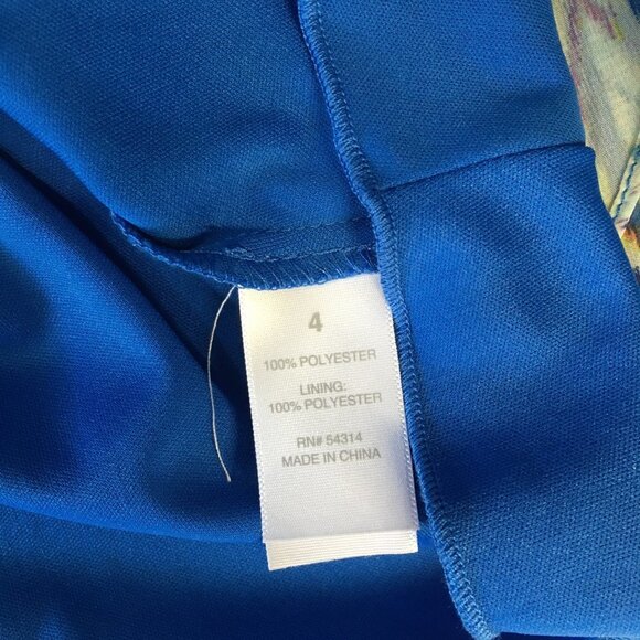 Bisou Bisou Sleeveless Multicolor Lined Overlay Dress Size 4 - Picture 10 of 10